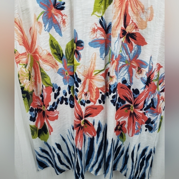 Tommy Bahama White Floral Maxi Skirt Sz M - Picture 6 of 9